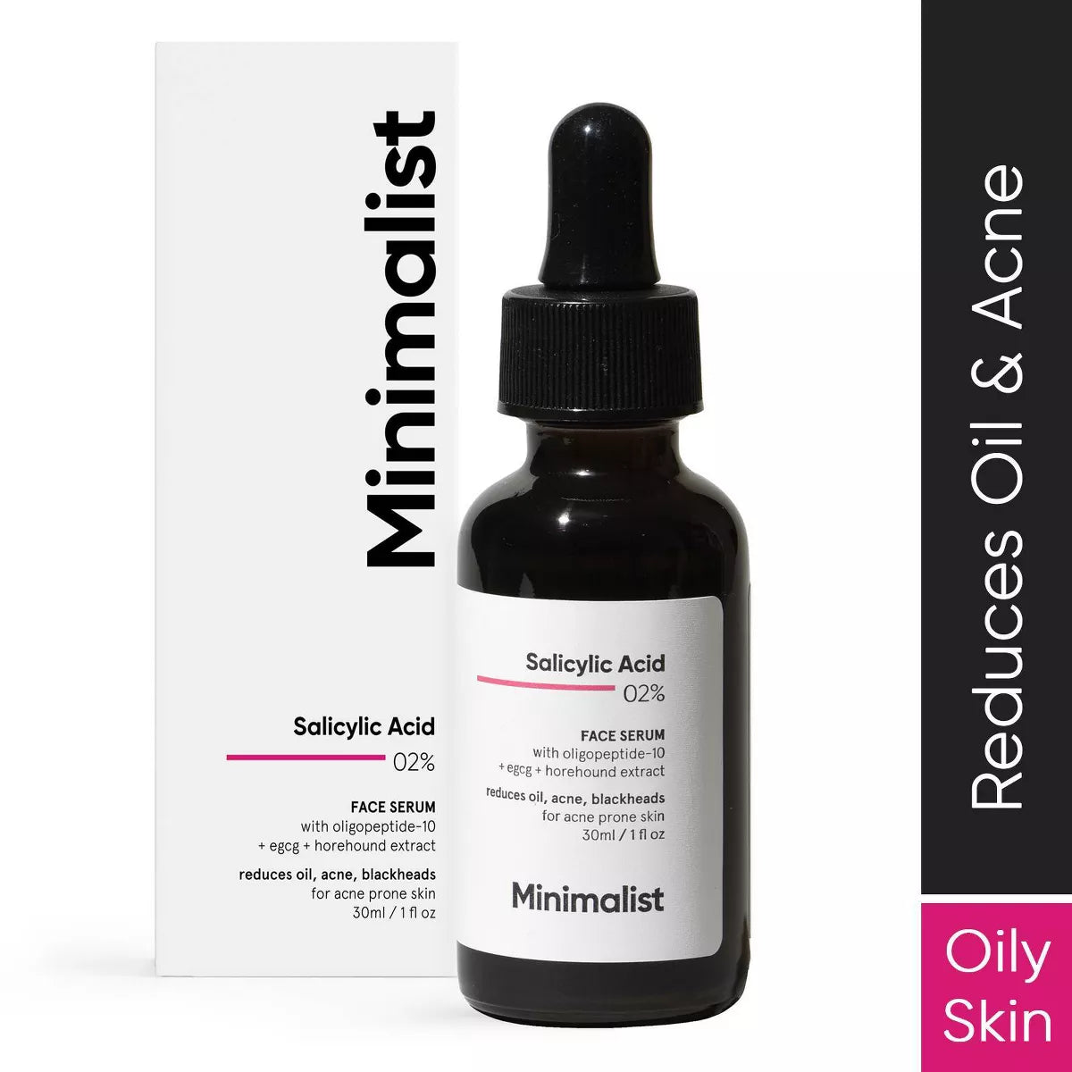 Minimalist Salicylic Acid 2% Face Serum - 1 Fl Oz: Fragrance-Free, Liquid, for Normal & Acne-Prone Skin