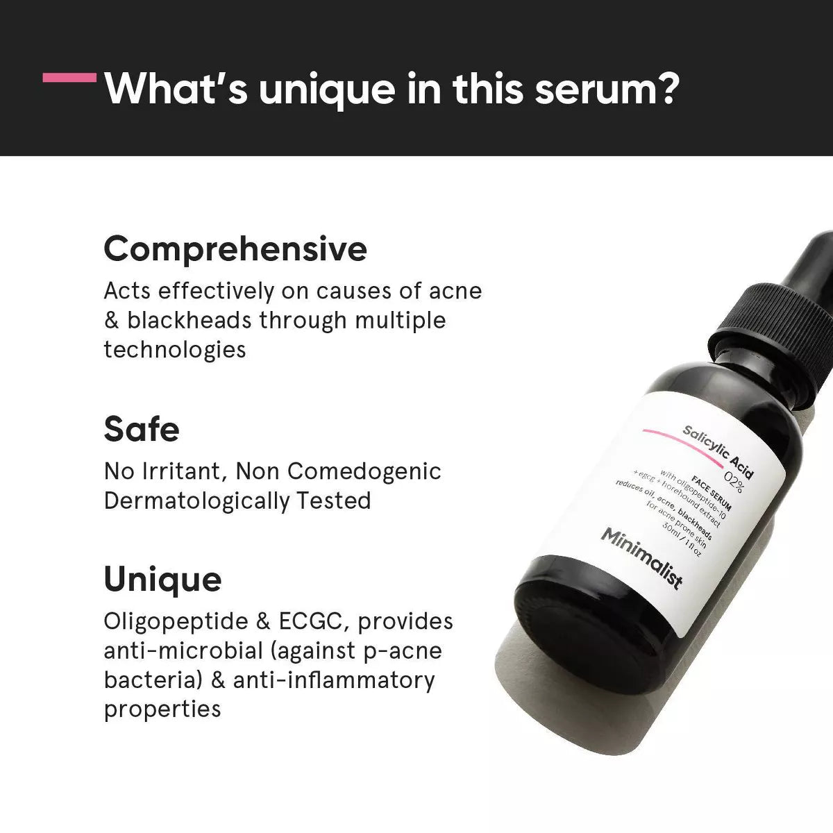Minimalist Salicylic Acid 2% Face Serum - 1 Fl Oz: Fragrance-Free, Liquid, for Normal & Acne-Prone Skin